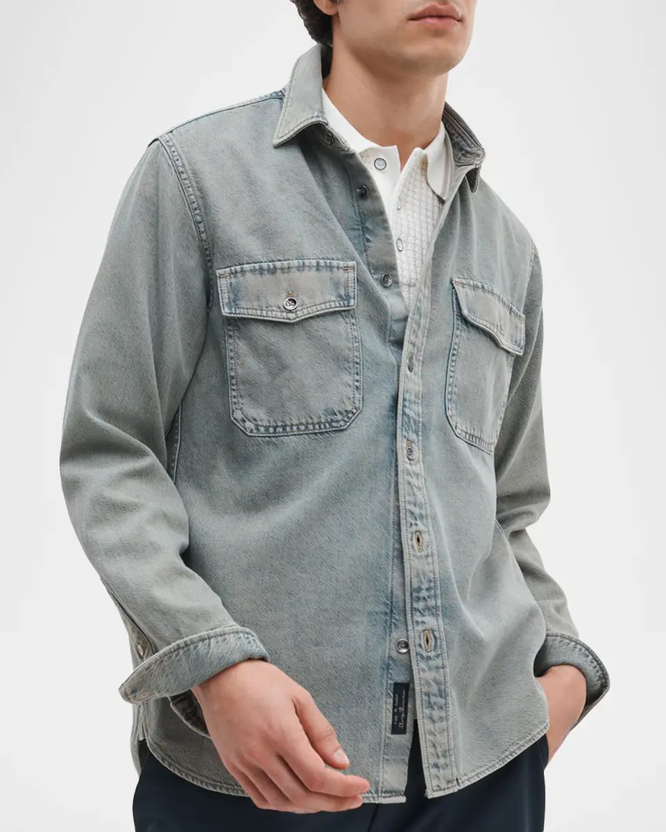 rag & bone Men's Infuse Denim Overshirt | Thumbnail 2 rag & bone Men's Infuse Denim Overshirt | Thumbnail 2