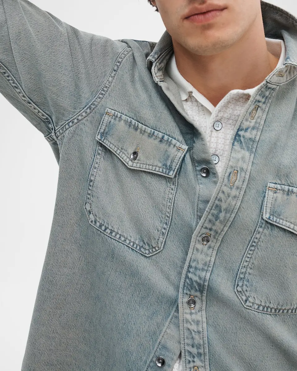 rag & bone Men's Infuse Denim Overshirt | Thumbnail 5 rag & bone Men's Infuse Denim Overshirt | Thumbnail 5
