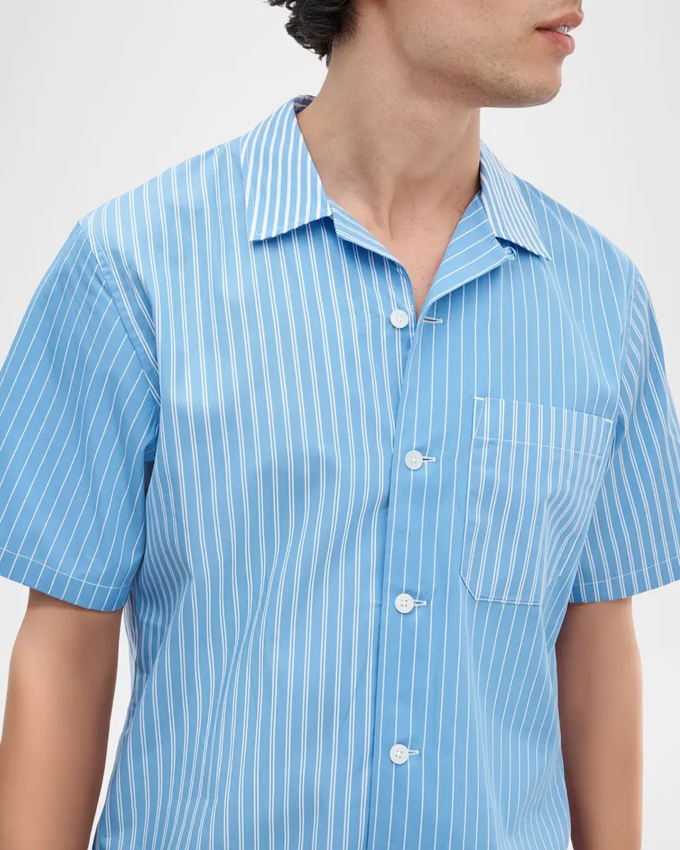 rag & bone Men's Avery Poplin Stripe Short-Sleeve Shirt | Thumbnail 5 rag & bone Men's Avery Poplin Stripe Short-Sleeve Shirt | Thumbnail 5