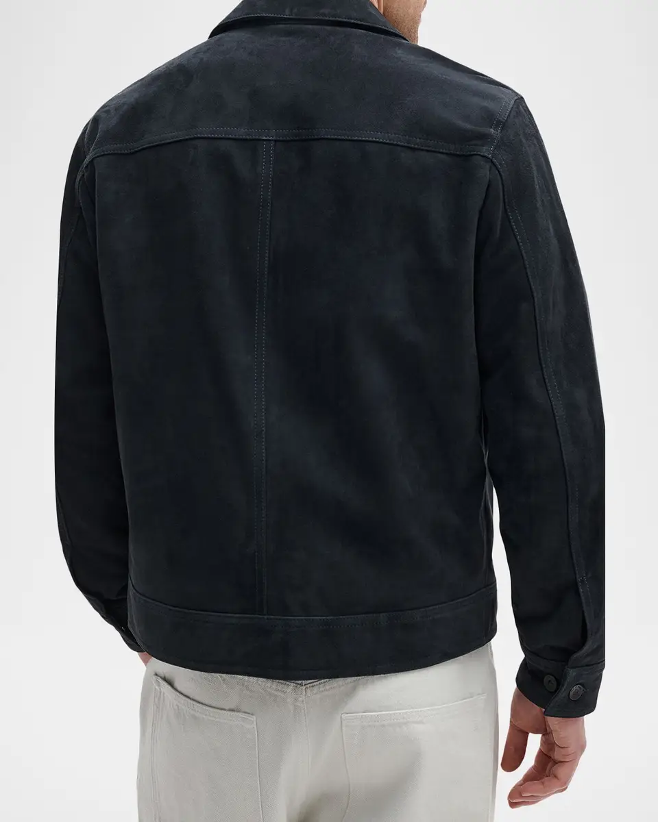 rag & bone Men's Suede Classic-Fit Trucker Jacket | Thumbnail 3 rag & bone Men's Suede Classic-Fit Trucker Jacket | Thumbnail 3