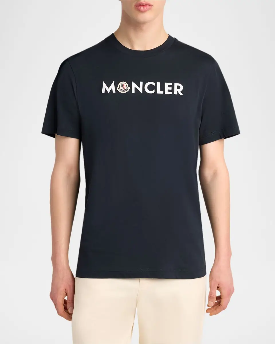 Moncler Men's Logo Short-Sleeve T-Shirt | Thumbnail 4 Moncler Men's Logo Short-Sleeve T-Shirt | Thumbnail 4