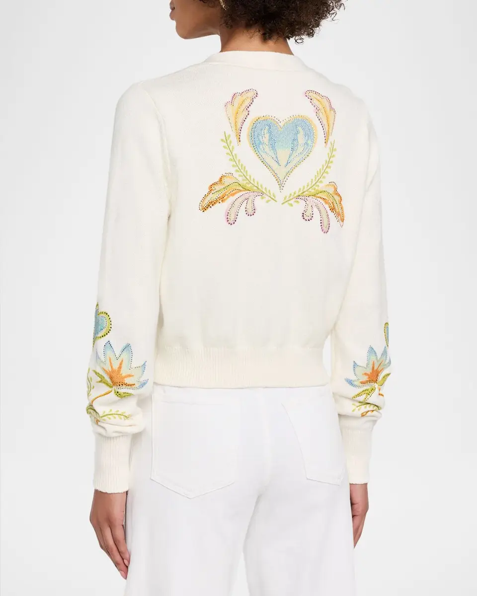 Cinq à Sept Nikko Embroidered Cardigan | Thumbnail 3