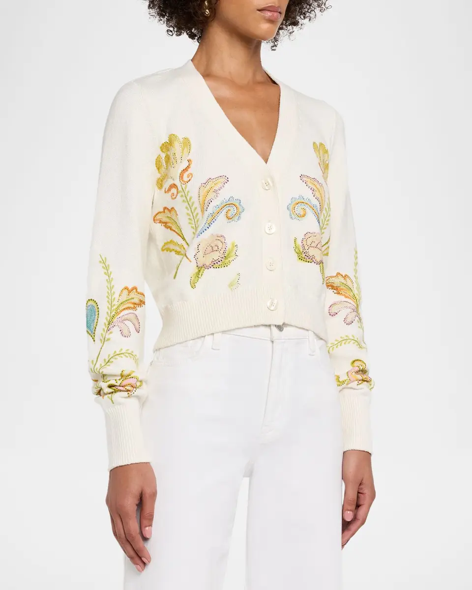 Cinq à Sept Nikko Embroidered Cardigan | Thumbnail 4