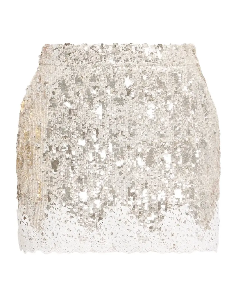 Generation Love Janet Sequined Lace Mini Skirt | Image 1 Generation Love Janet Sequined Lace Mini Skirt | Image 1
