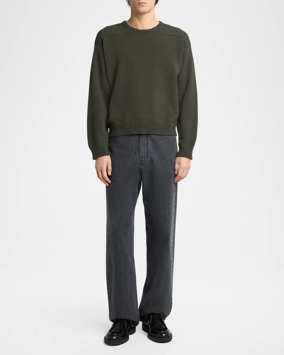 Jil Sander Men's Wool-Blend Crewneck Sweater | Thumbnail 2