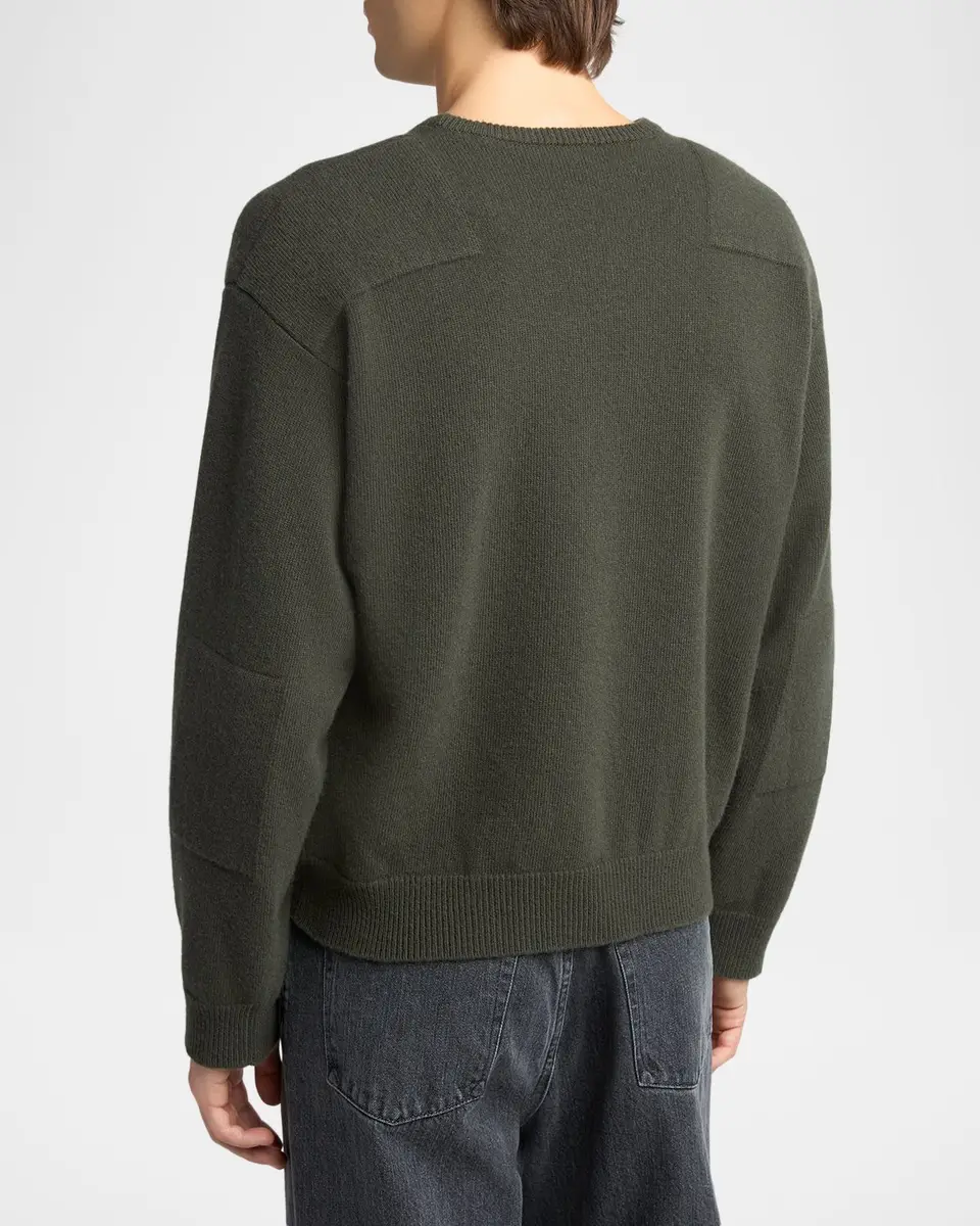 Jil Sander Men's Wool-Blend Crewneck Sweater | Thumbnail 3