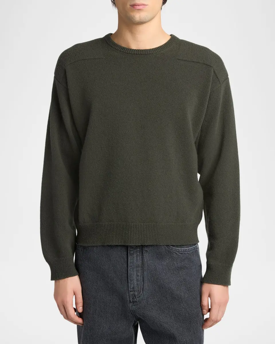 Jil Sander Men's Wool-Blend Crewneck Sweater | Thumbnail 4