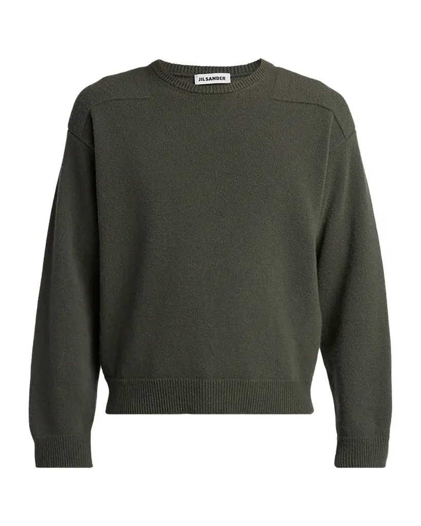 Jil Sander Men's Wool-Blend Crewneck Sweater | Image 1 Jil Sander Men's Wool-Blend Crewneck Sweater | Image 1