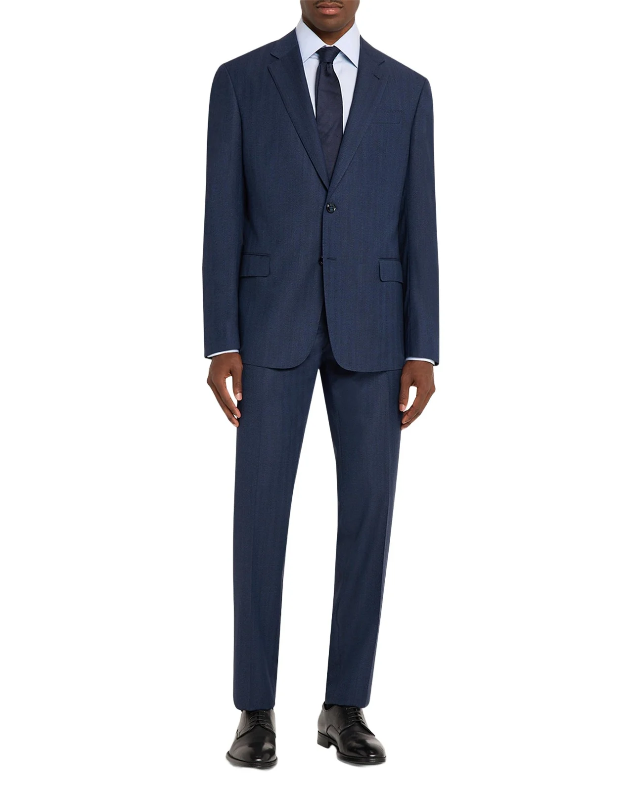 Men's Soft Line Chevron Single-Breasted Suit