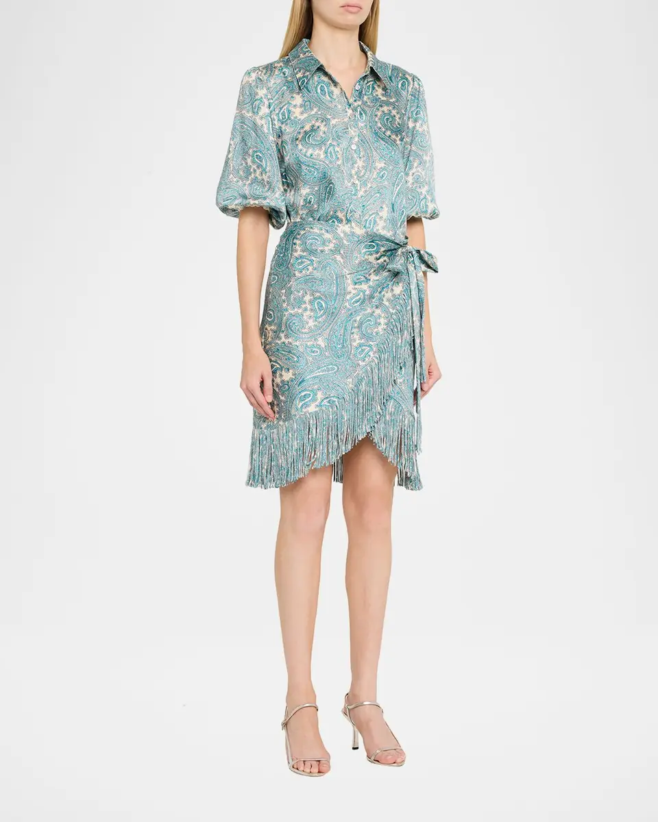 Cinq à Sept Hendrix Paisley Mini Shirtdress | Thumbnail 4 Cinq à Sept Hendrix Paisley Mini Shirtdress | Thumbnail 4
