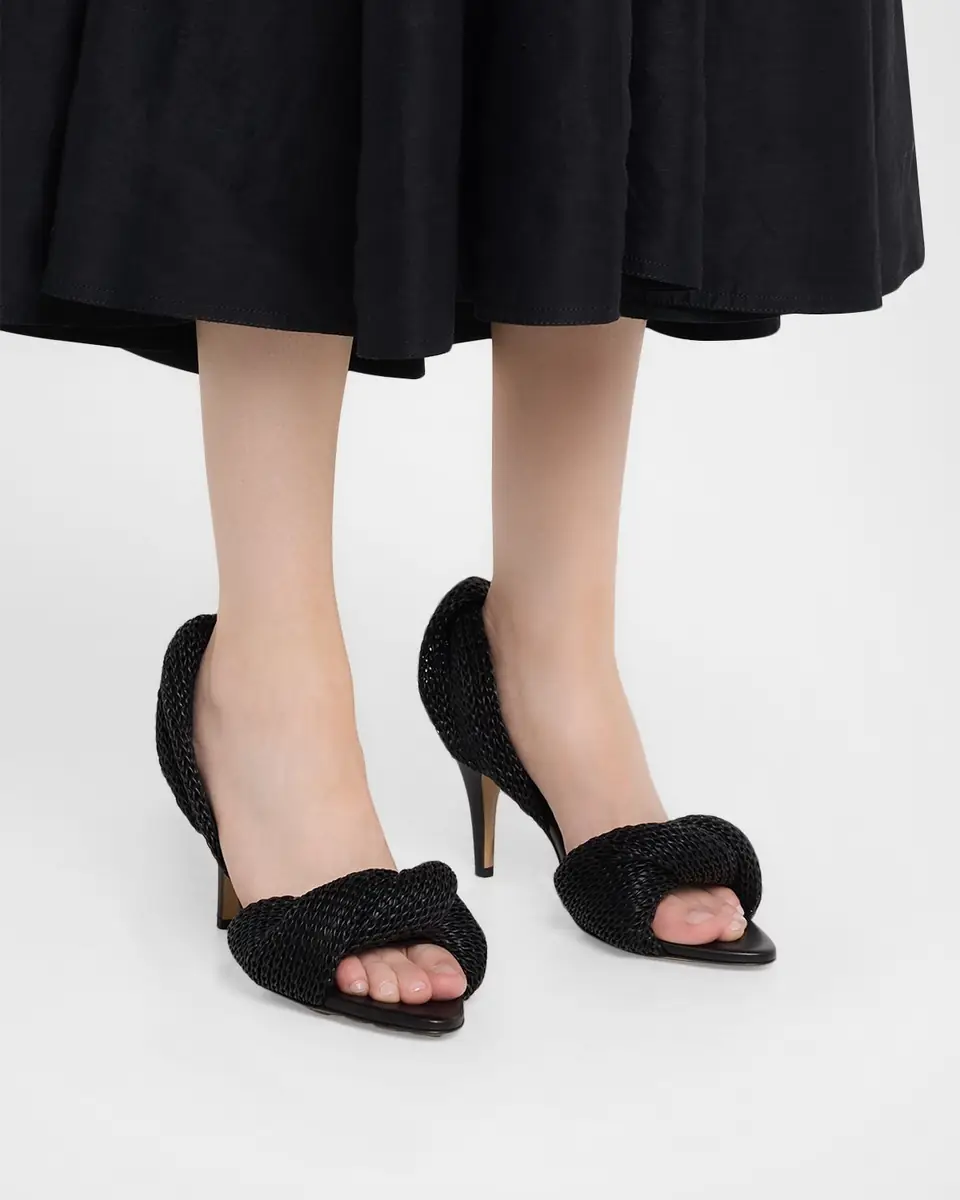 Bottega Veneta 90mm Grace Crochet Leather Sandals | Thumbnail 2 Bottega Veneta 90mm Grace Crochet Leather Sandals | Thumbnail 2