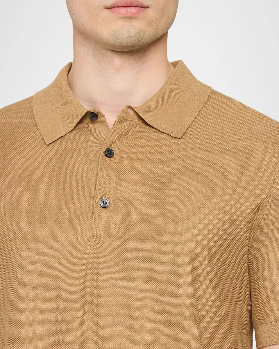 Theory Men's Silk-Cotton Polo Shirt | Thumbnail 5