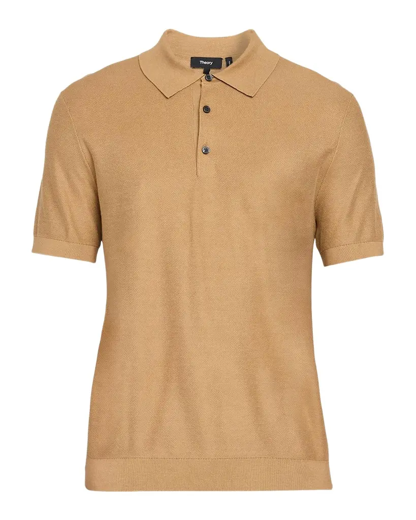 Theory Men's Silk-Cotton Polo Shirt | Image 1 Theory Men's Silk-Cotton Polo Shirt | Image 1