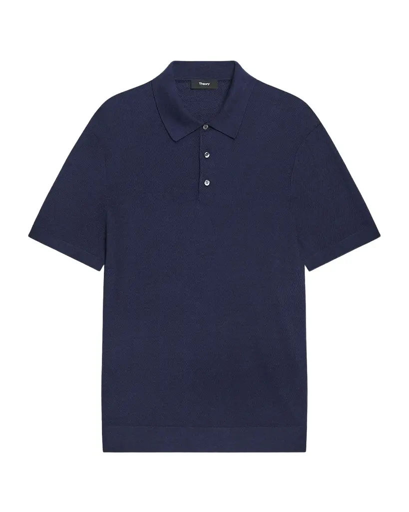 Theory Men's Silk-Cotton Polo Shirt | Image 1 Theory Men's Silk-Cotton Polo Shirt | Image 1