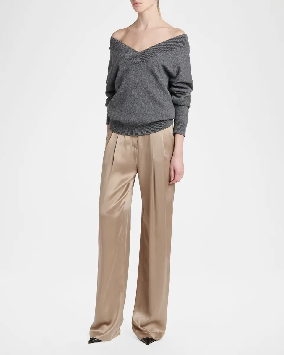 Tom Ford Peach-Feel Silk Pleated Pants | Thumbnail 2 Tom Ford Peach-Feel Silk Pleated Pants | Thumbnail 2