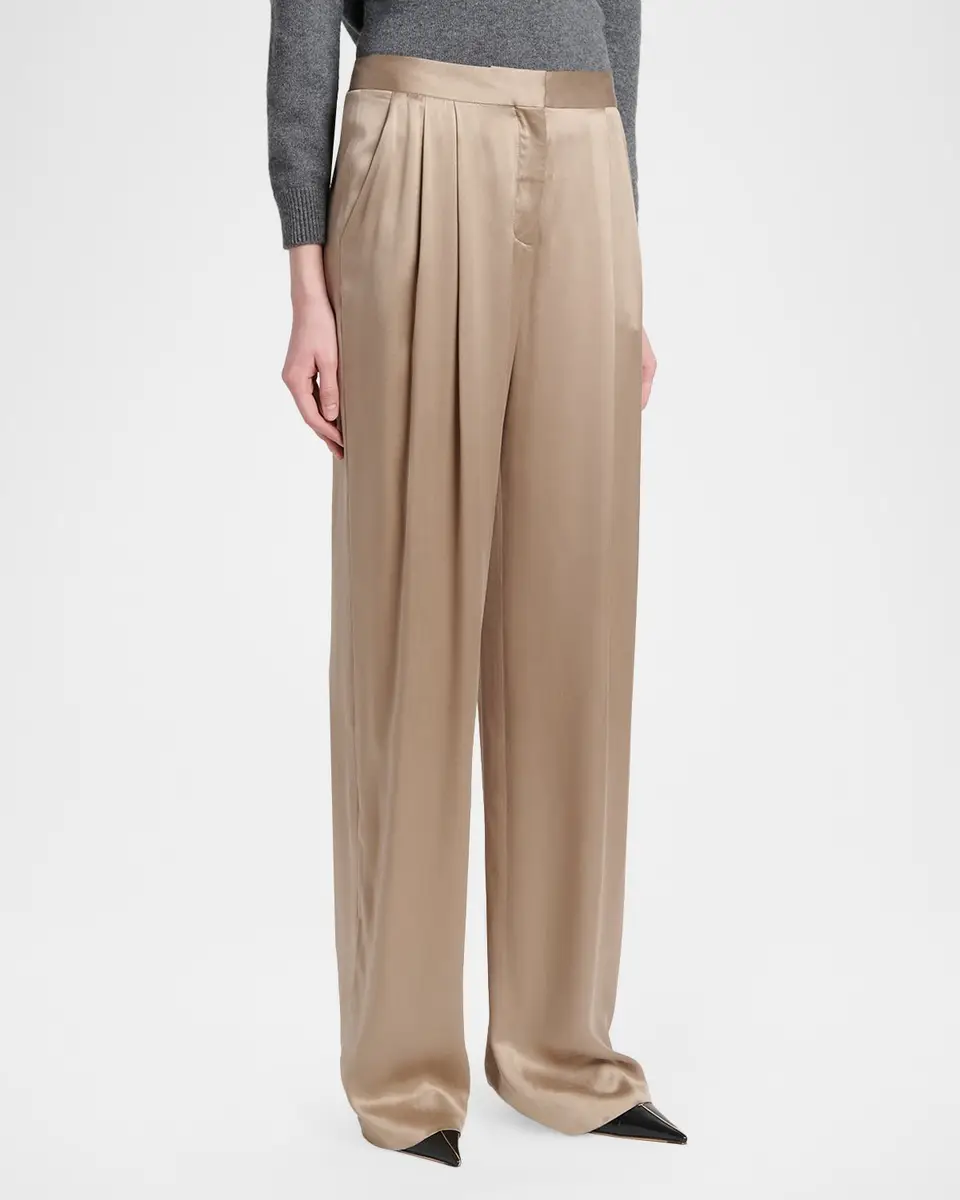 Tom Ford Peach-Feel Silk Pleated Pants | Thumbnail 4 Tom Ford Peach-Feel Silk Pleated Pants | Thumbnail 4
