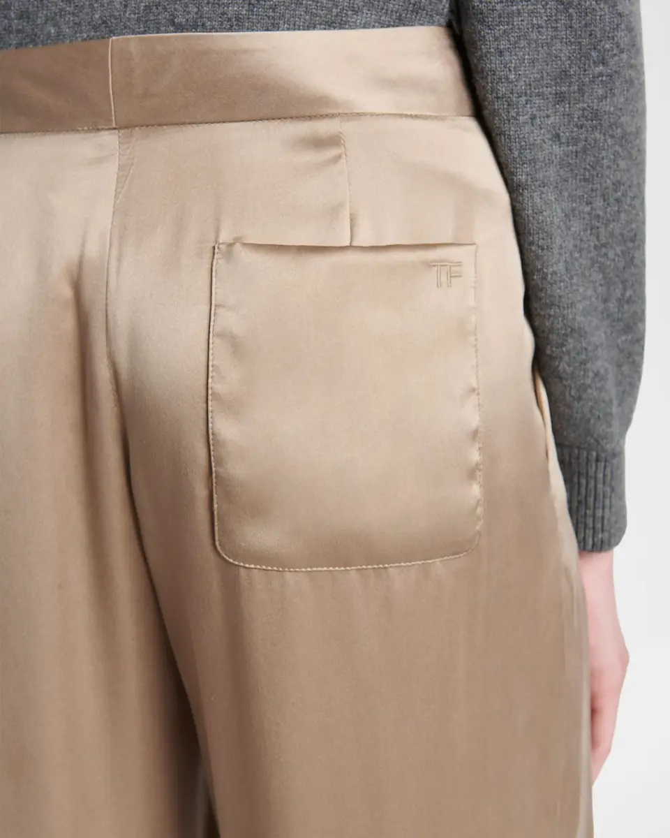 Tom Ford Peach-Feel Silk Pleated Pants | Thumbnail 5 Tom Ford Peach-Feel Silk Pleated Pants | Thumbnail 5