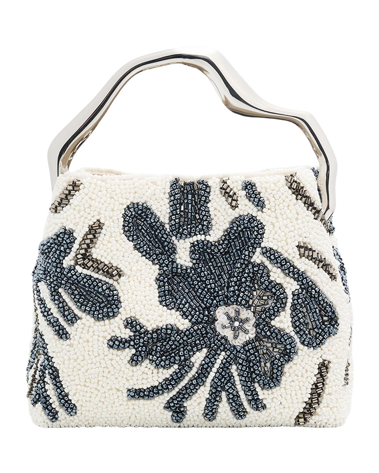 Solene Mini Sculptural Beaded Top-Handle Bag Solene Mini Sculptural Beaded Top-Handle Bag