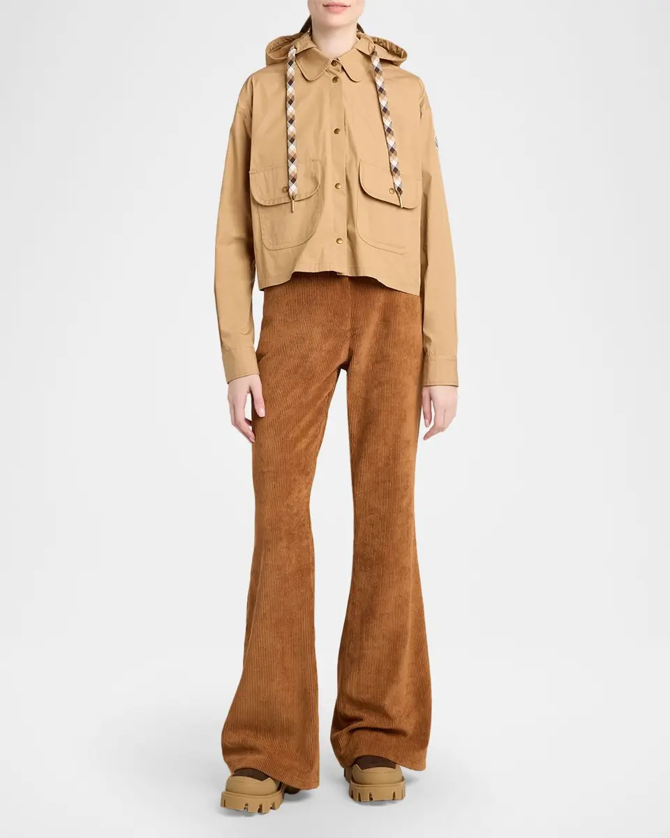 Moncler Cotton Blend Hooded Shirt Jacket | Thumbnail 2 Moncler Cotton Blend Hooded Shirt Jacket | Thumbnail 2
