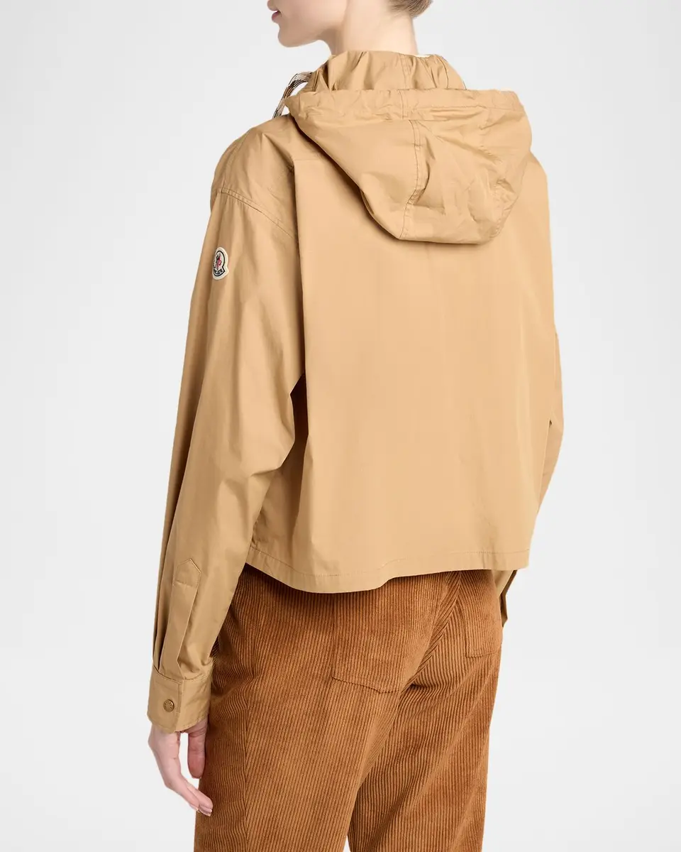 Moncler Cotton Blend Hooded Shirt Jacket | Thumbnail 3 Moncler Cotton Blend Hooded Shirt Jacket | Thumbnail 3