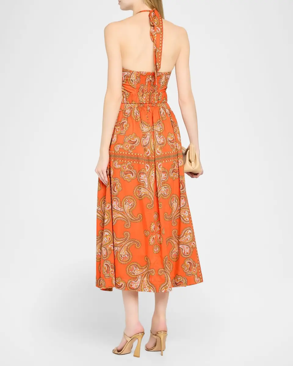 Cara Cara Dena Belted Halter Midi Dress | Thumbnail 3 Cara Cara Dena Belted Halter Midi Dress | Thumbnail 3