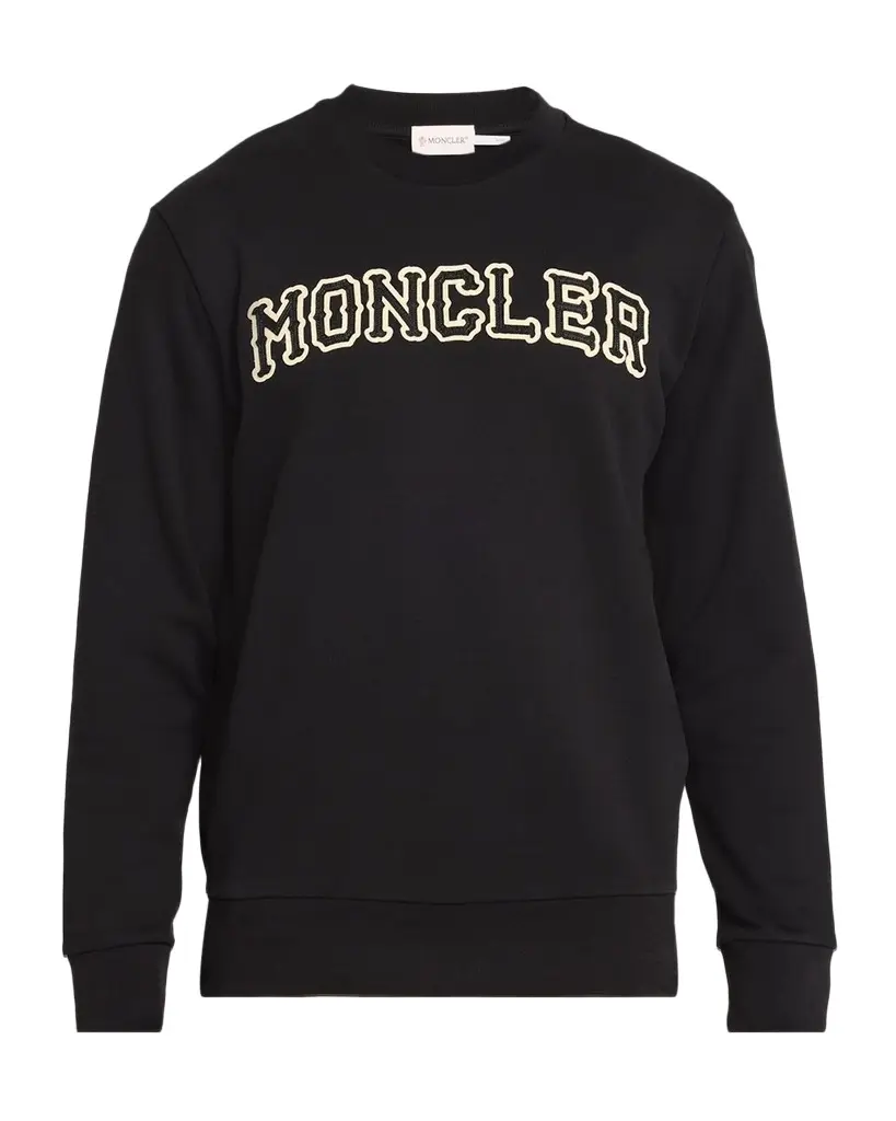 Moncler Men's Logo Cotton Sweatshirt | Image 1 Moncler Men's Logo Cotton Sweatshirt | Image 1