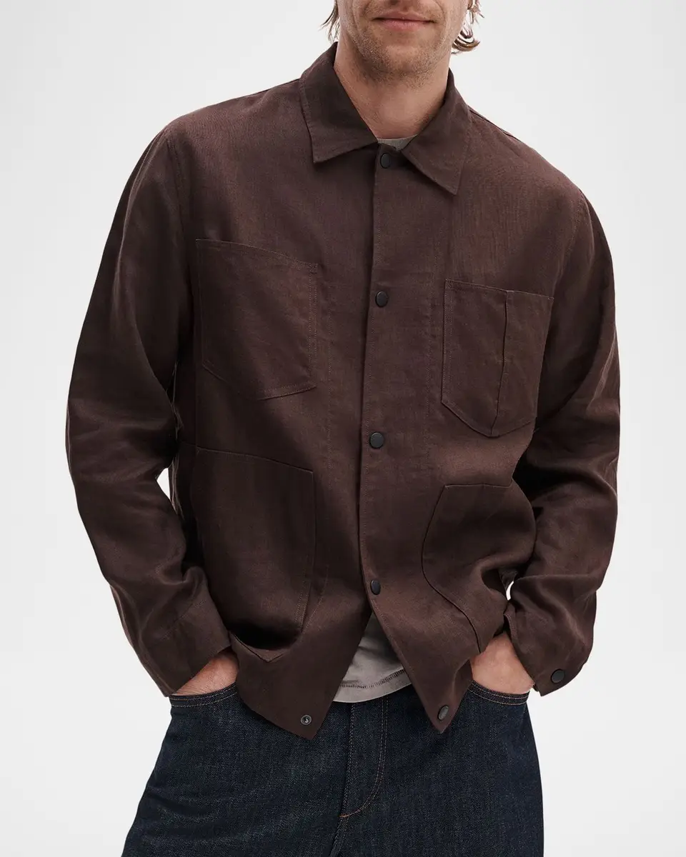 rag & bone Men's Calder Linen Overshirt | Thumbnail 4 rag & bone Men's Calder Linen Overshirt | Thumbnail 4