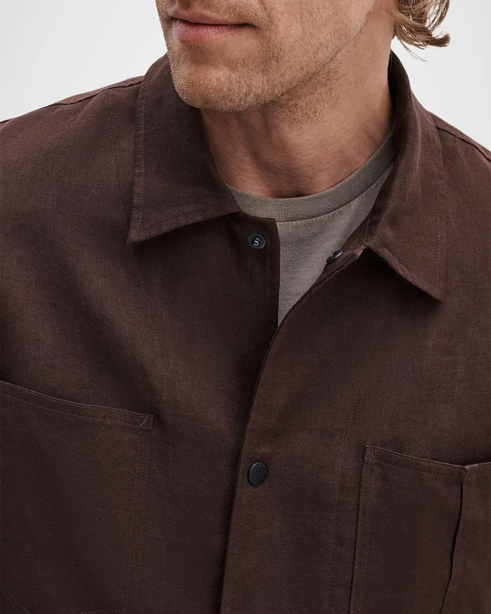 rag & bone Men's Calder Linen Overshirt | Thumbnail 6 rag & bone Men's Calder Linen Overshirt | Thumbnail 6