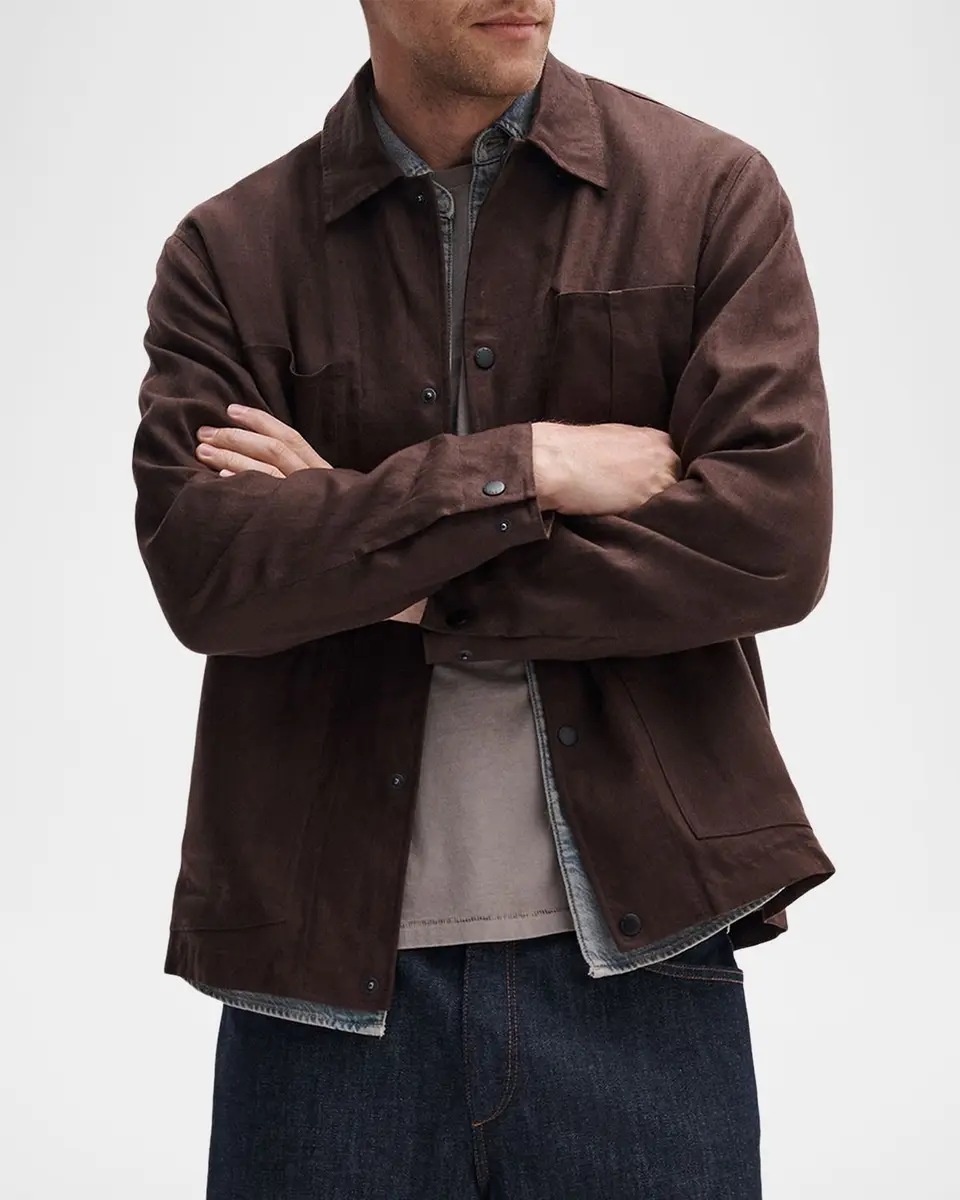 rag & bone Men's Calder Linen Overshirt | Thumbnail 8 rag & bone Men's Calder Linen Overshirt | Thumbnail 8