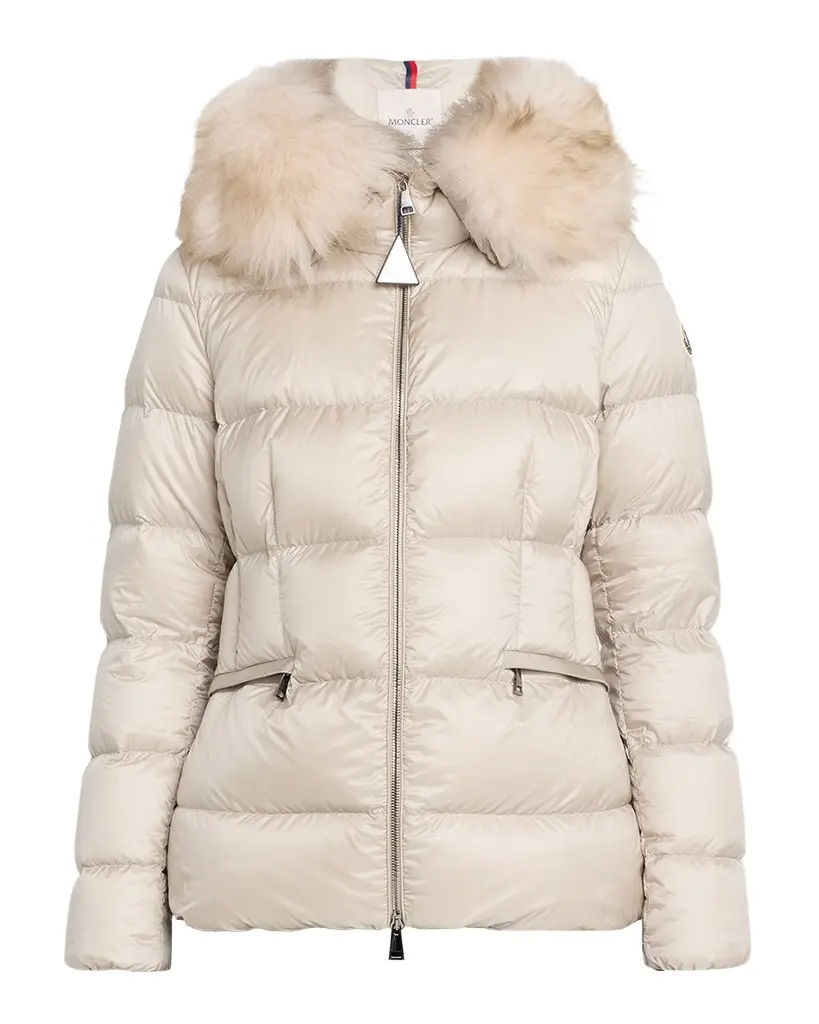 Moncler Boed Hooded Shearling-Trim Down Jacket | Image 1 Moncler Boed Hooded Shearling-Trim Down Jacket | Image 1