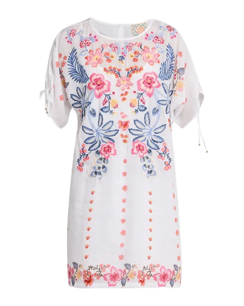 Johnny Was Embroidered Split-Sleeve Mini Dress | Image 1 Johnny Was Embroidered Split-Sleeve Mini Dress | Image 1
