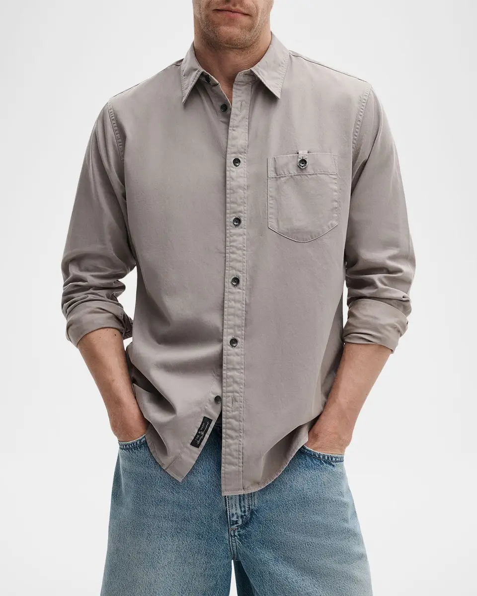 rag & bone Men's Tomlin Cotton Stretch Button-Down Shirt | Thumbnail 3 rag & bone Men's Tomlin Cotton Stretch Button-Down Shirt | Thumbnail 3