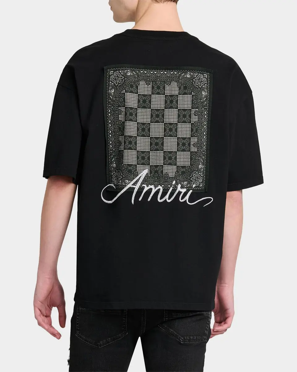 AMIRI Men's Logo Cotton Crewneck T-Shirt | Thumbnail 2