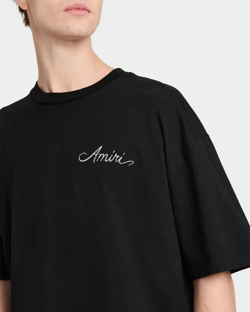 AMIRI Men's Logo Cotton Crewneck T-Shirt | Thumbnail 4