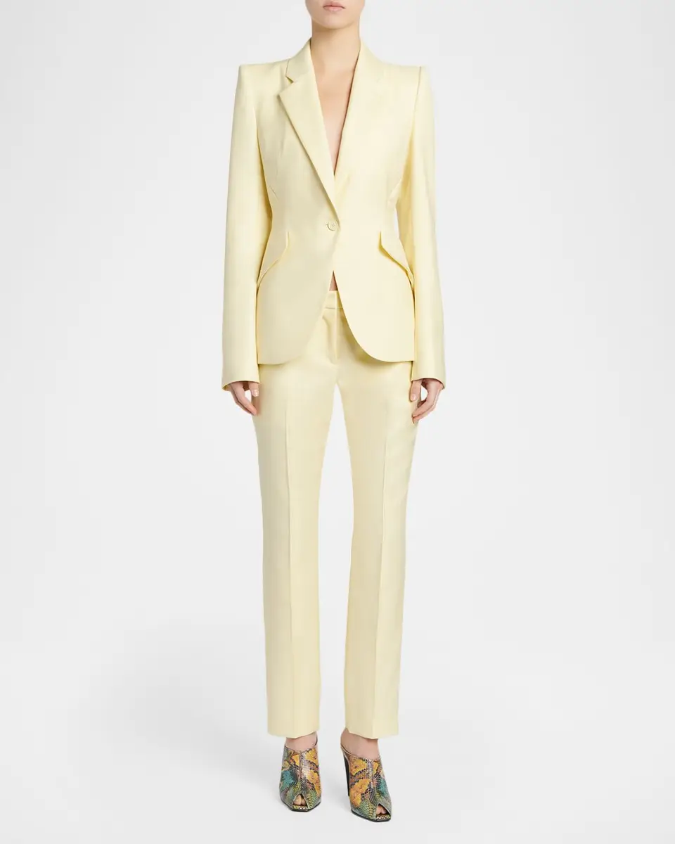 Alexander McQueen Low-Rise Cigarette Trousers | Thumbnail 2 Alexander McQueen Low-Rise Cigarette Trousers | Thumbnail 2
