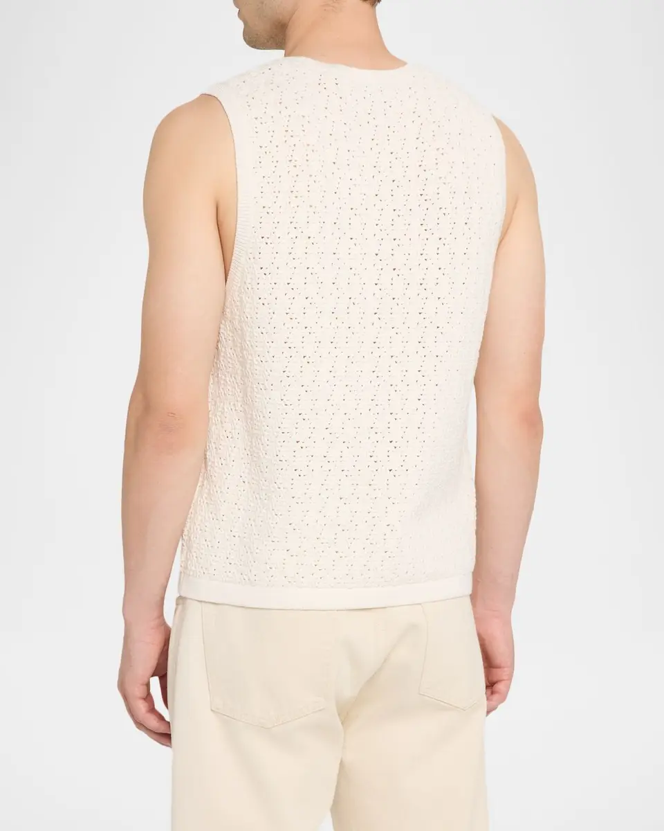 Frame Men's Open Knit Cotton-Blend Vest | Thumbnail 3
