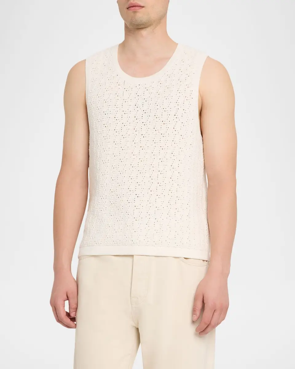 Frame Men's Open Knit Cotton-Blend Vest | Thumbnail 4