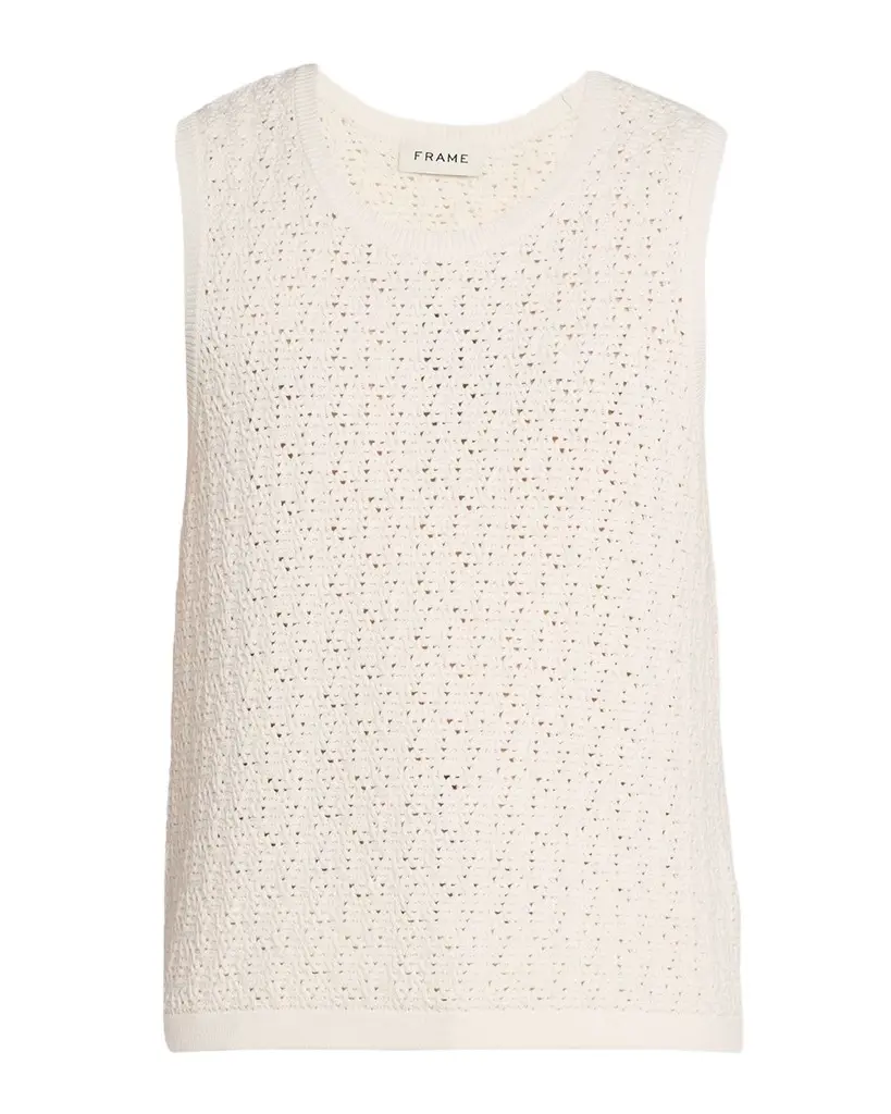 Frame Men's Open Knit Cotton-Blend Vest | Image 1 Frame Men's Open Knit Cotton-Blend Vest | Image 1