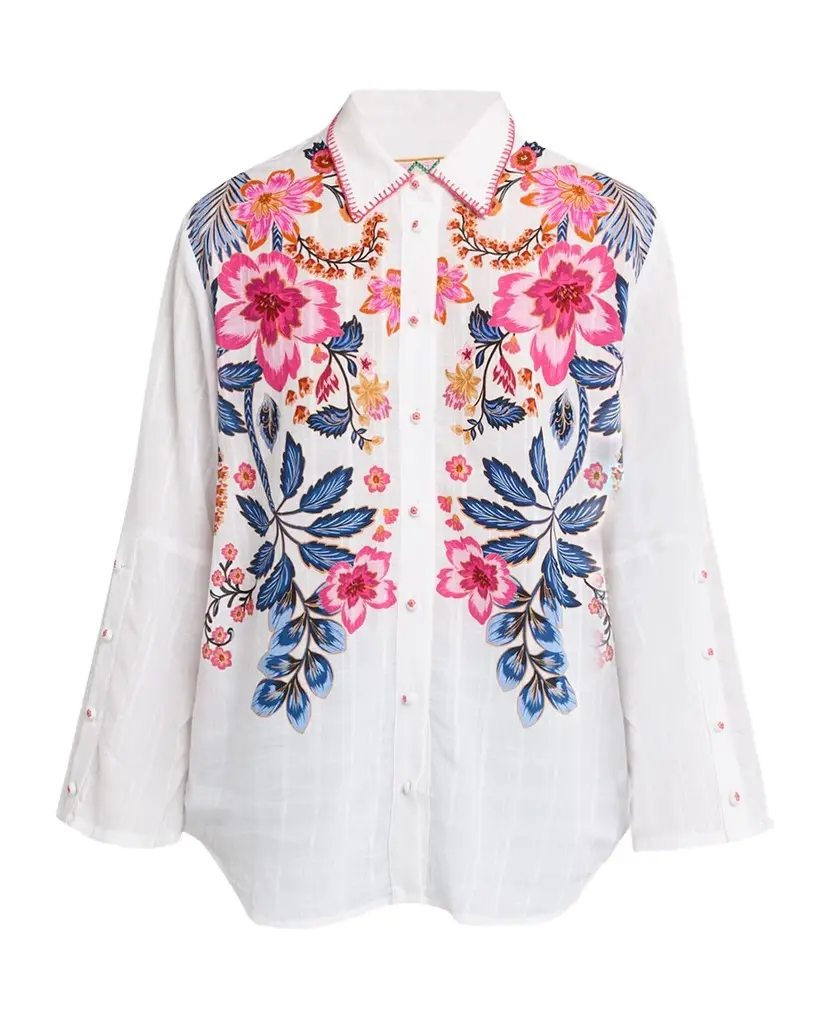 Johnny Was Floral Button-Down Shirt | Image 1 Johnny Was Floral Button-Down Shirt | Image 1