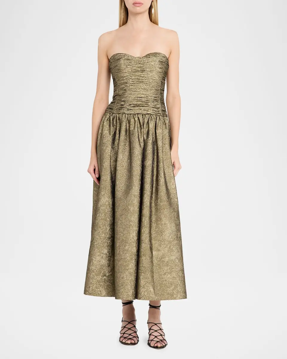 Ulla Johnson Lumina Strapless Taffeta Dress | Thumbnail 2 Ulla Johnson Lumina Strapless Taffeta Dress | Thumbnail 2