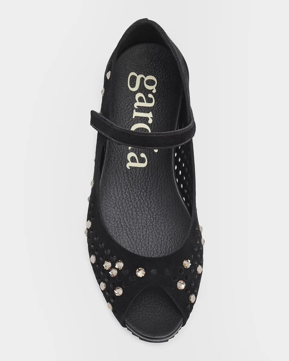 PEDRO GARCIA Kalista Suede Mary Jane Flats w Crystals | Thumbnail 5