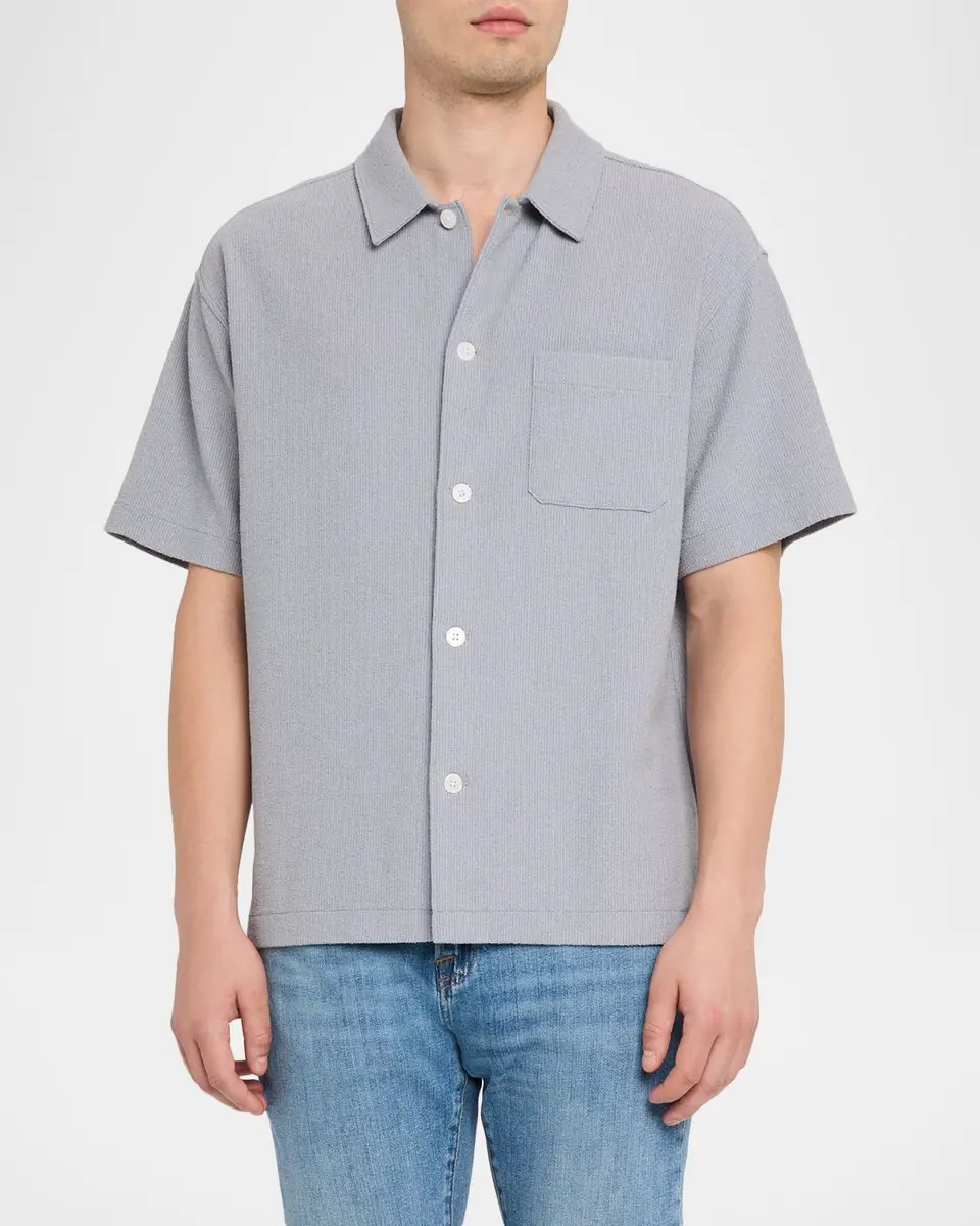 Frame Men's Drop Shoulder Cotton-Blend Shirt | Thumbnail 4 Frame Men's Drop Shoulder Cotton-Blend Shirt | Thumbnail 4