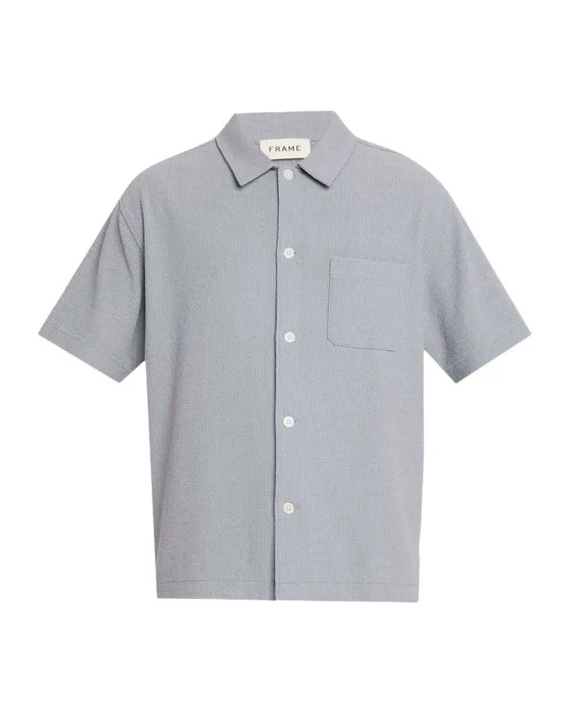 Frame Men's Drop Shoulder Cotton-Blend Shirt | Image 1 Frame Men's Drop Shoulder Cotton-Blend Shirt | Image 1