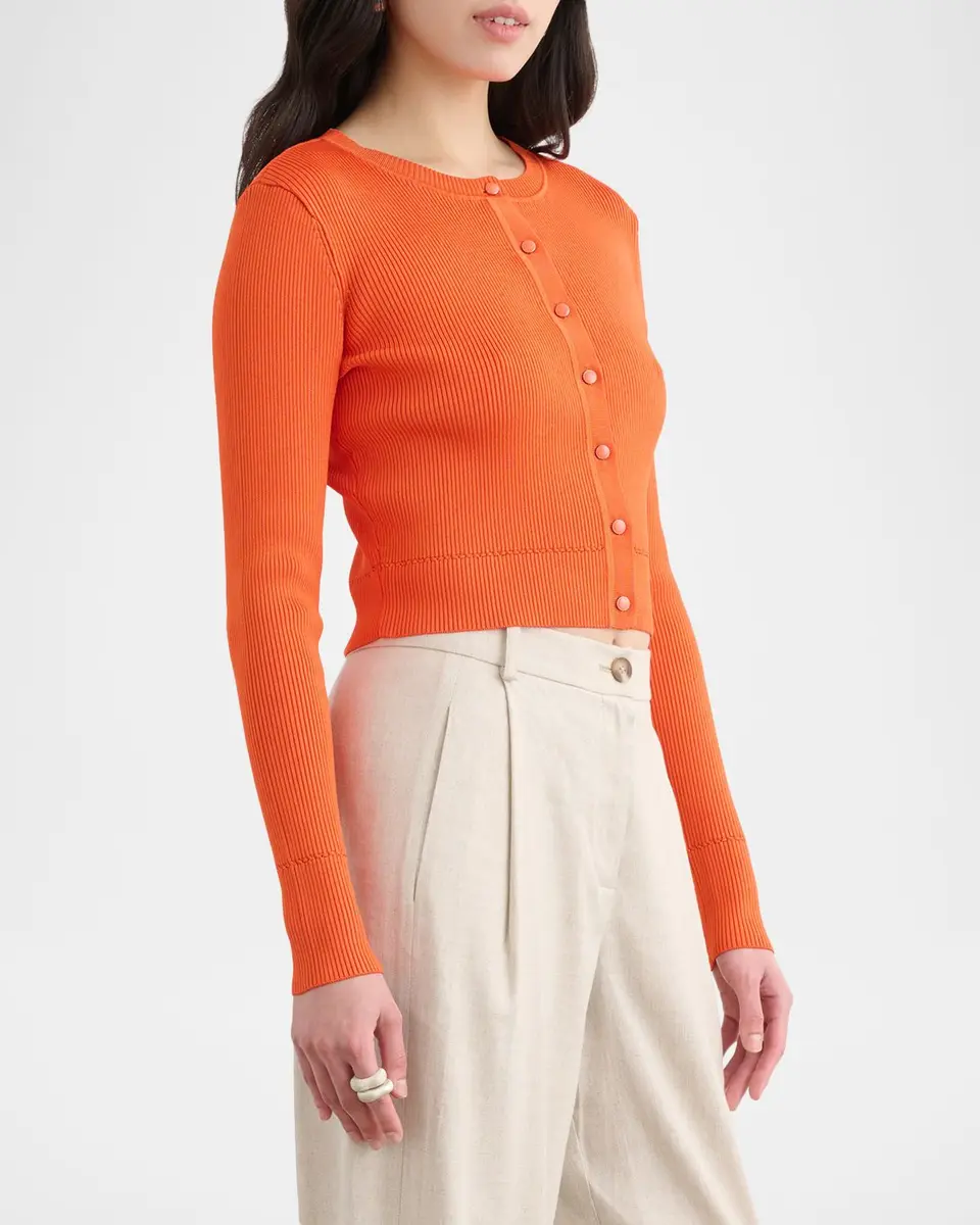 Toccin Zoe Cropped Fitted Cardigan | Thumbnail 4 Toccin Zoe Cropped Fitted Cardigan | Thumbnail 4