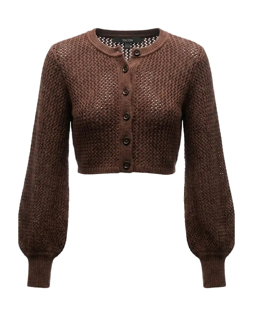 Toccin Tori Blouson-Sleeve Cardigan | Image 1 Toccin Tori Blouson-Sleeve Cardigan | Image 1