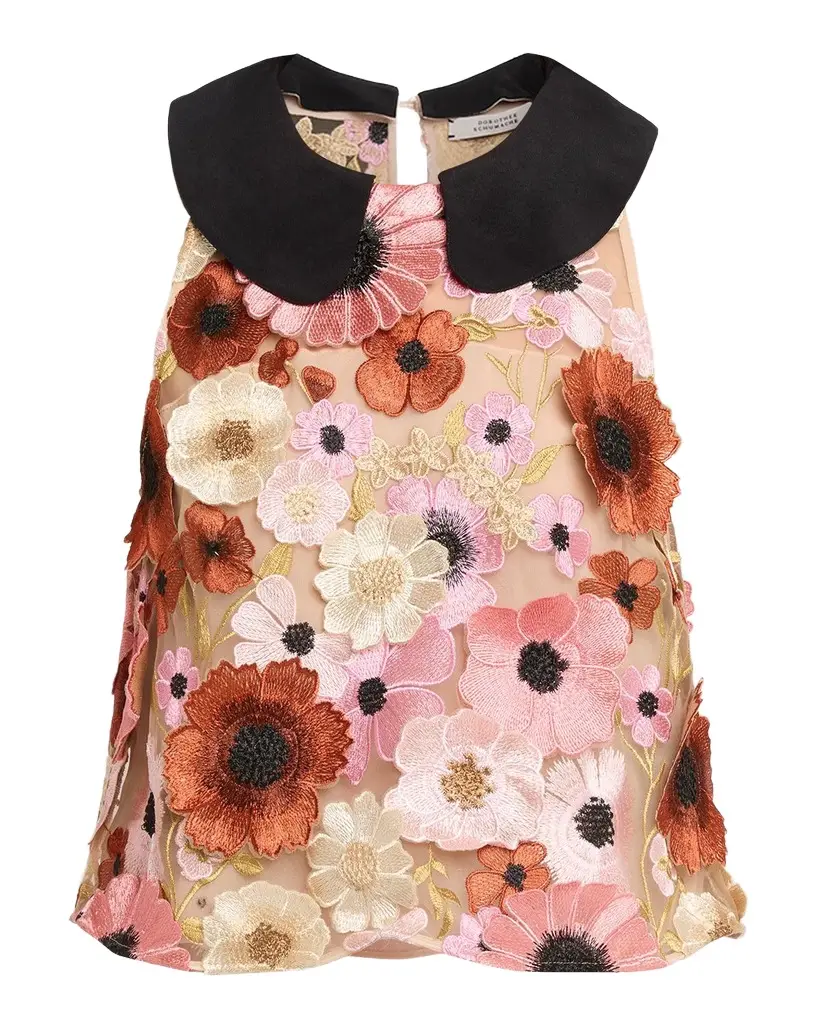 Dorothee Schumacher Blooming Meadow Floral Embroidered Top | Image 1 Dorothee Schumacher Blooming Meadow Floral Embroidered Top | Image 1