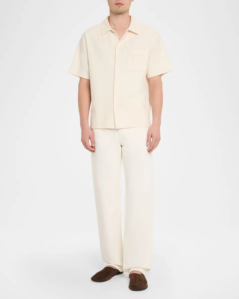 Frame Men's Jacquard Cotton Short-Sleeve Shirt | Thumbnail 2