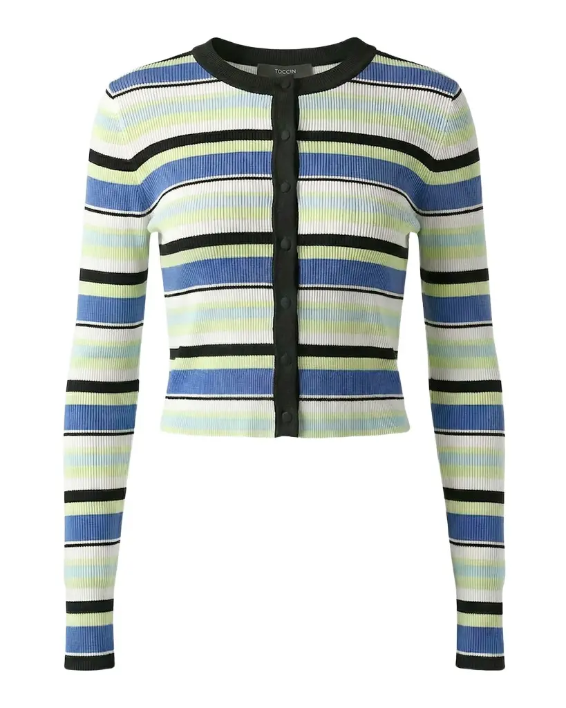 Toccin Zoe Cropped Fitted Cardigan | Image 1 Toccin Zoe Cropped Fitted Cardigan | Image 1