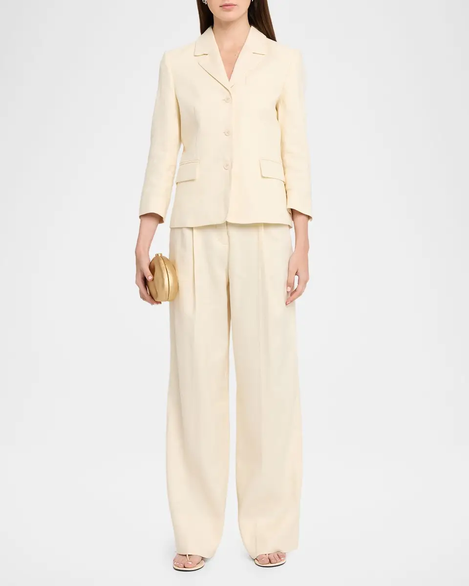 Dorothee Schumacher Casual Sophistication Linen-Cotton Single-Breasted Blazer | Thumbnail 2