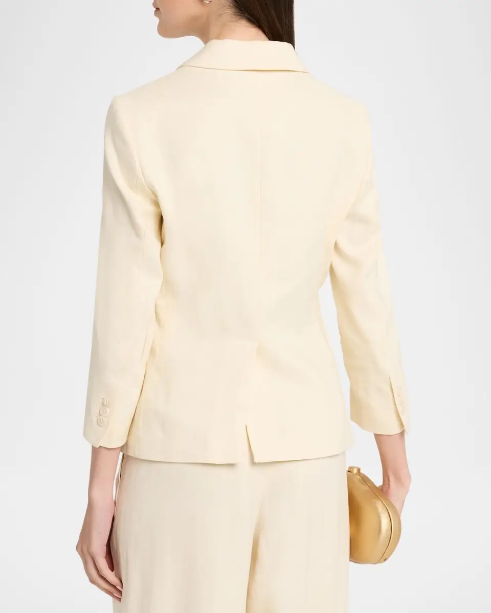 Dorothee Schumacher Casual Sophistication Linen-Cotton Single-Breasted Blazer | Thumbnail 3